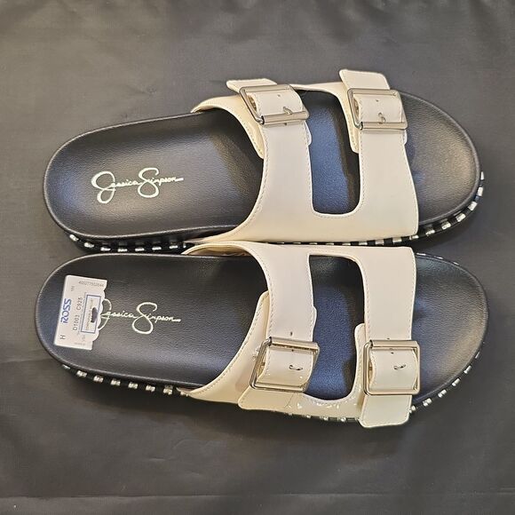 BRAND NEEW JESSICA SIMPSON WOMEN'S DOUBLE BUCKLE SANDALS G1 - Picture 4 of 15